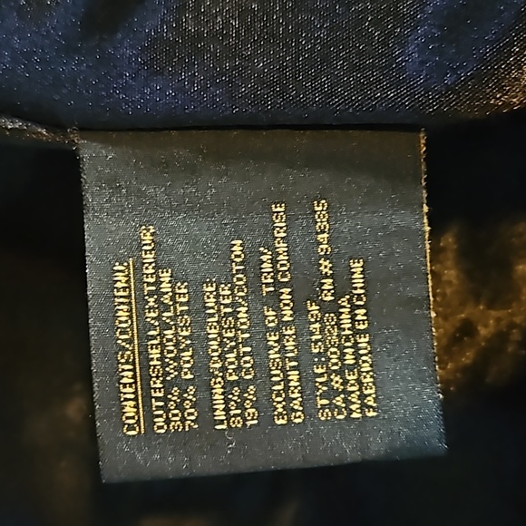 Novelti women's size 9/10 plaid buckled partial wool midi retro style peacoat - Picture 10 of 10